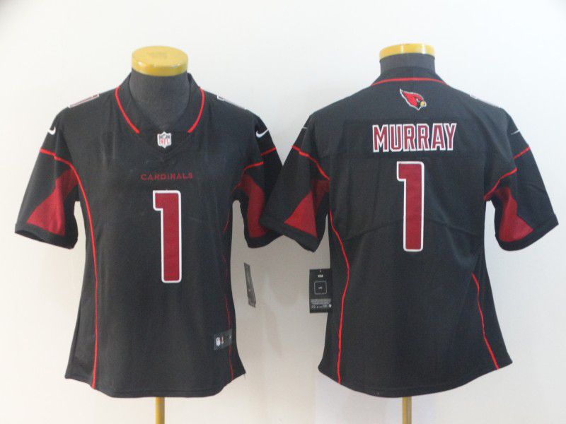 Women Arizona Cardinals #1 Murray Black Nike Color Rush NFL Jerseys